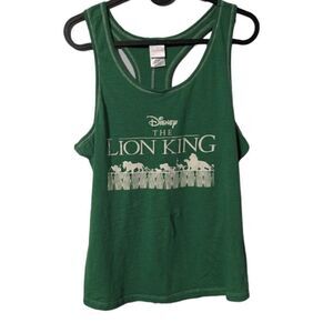 EUC Vintage Disney The Lion King Green Racerback Tank Medium Juniors/Small